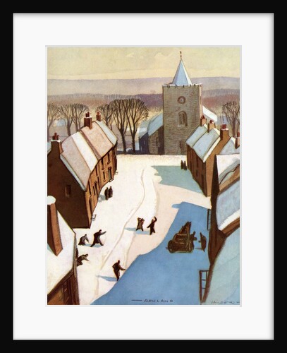 European town at Christmas by Anonymous