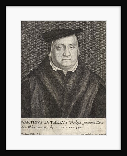 Engraving of Martin Luther by Wenceslas Hollar