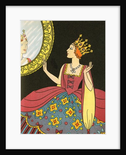 Snow White's stepmother looking into magic mirror by Anonymous