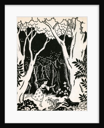 Snow White fleeing from the Evil Queen by Anonymous