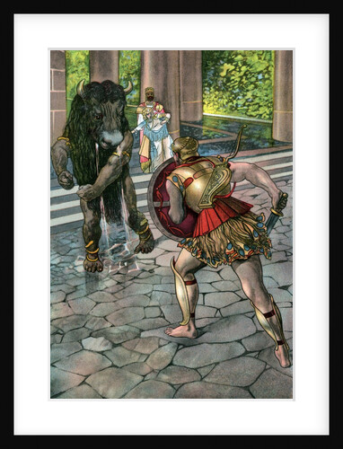 Hercules battling the monster of Crete by Anonymous