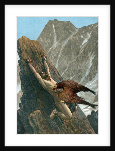 Prometheus bound to the rock by Anonymous