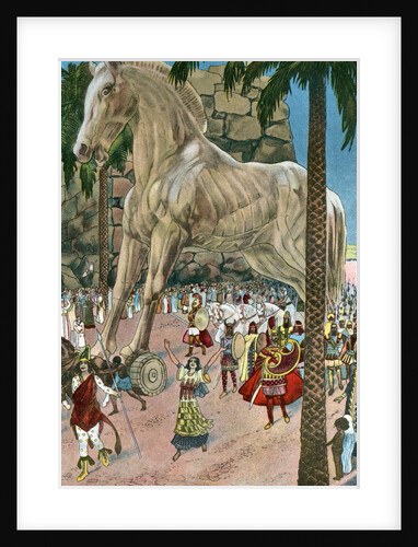 The Trojan Horse entering Troy during the Trojan War by Anonymous
