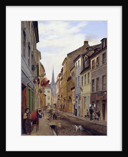 Locals on a Town Street by Eduard Gaertner
