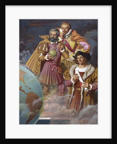 Christopher Columbus, Ferdinand Magellan and Vasco de Gama by Anonymous
