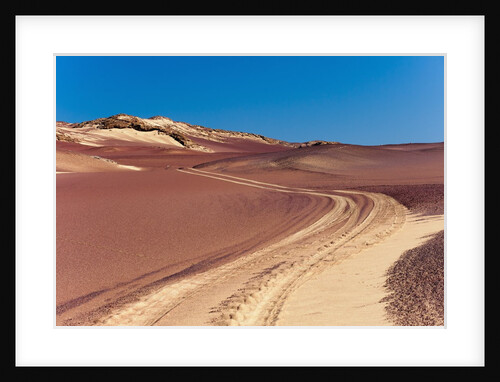 Empty desert road by Anonymous