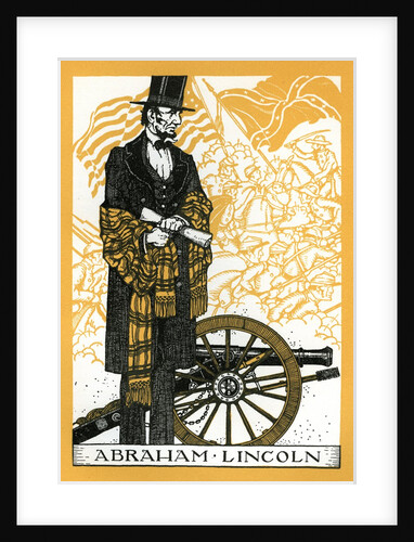 Abraham Lincoln and Civil War scene by Anonymous