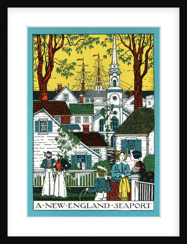 Early New England seaport by Anonymous