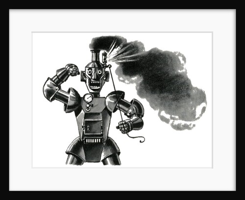 Mad robot blowing his top by Anonymous