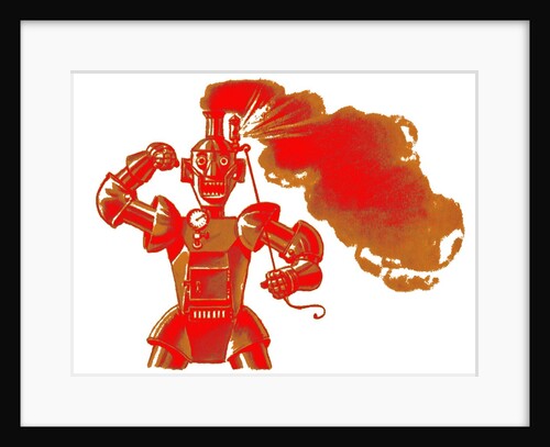 Mad robot blowing his top by Anonymous