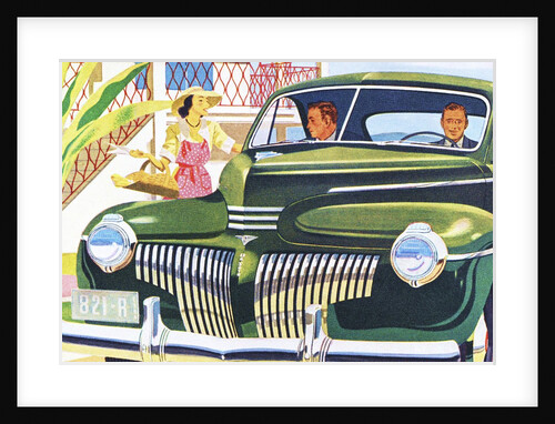 Two men riding in a DeSoto automobile by Anonymous