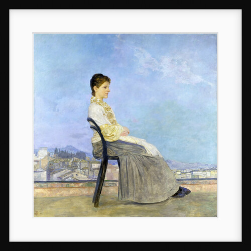 On the Terrace (Roman on a Flat Roof) by Max Klinger