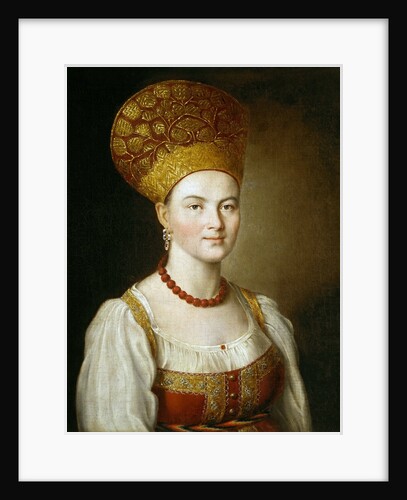 Portrait of a Woman in Traditional Russian Costume by Ivan Petrovich Argunov