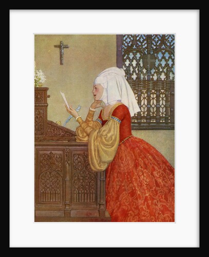 Medieval woman of the house in private chambers by Anonymous