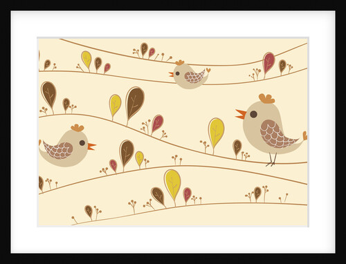 Birds in trees by Anonymous