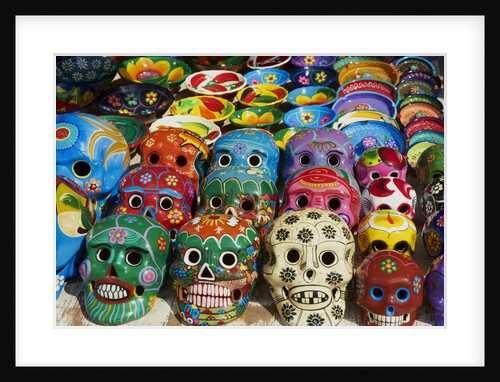 Handicrafts, masks for sale, Cancun, Quintana Roo, Mexico, North America by Anonymous