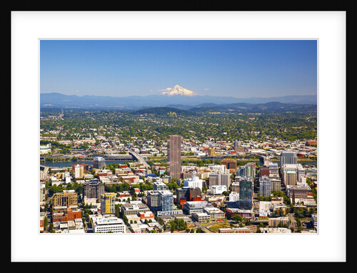 aerial image of Portland and Mt.Hood, Oregon, Pacific Northwest. by Anonymous