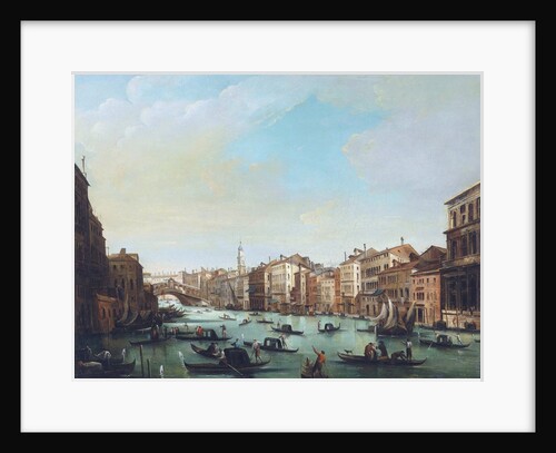 Grand Canal of Venice and Rialto Bridge by Giuseppe Bernardino Bison