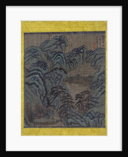 Mountain Landscape with a Teahouse by Bangda Dong