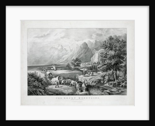 The Rocky Mountains: Emigrants Crossing the Plains by Currier & Ives