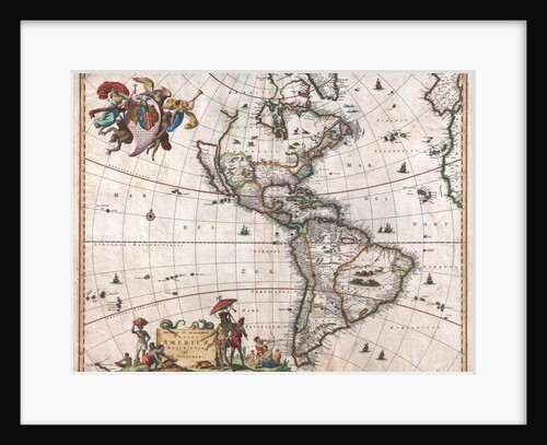 The Visscher map of the New World by Anonymous