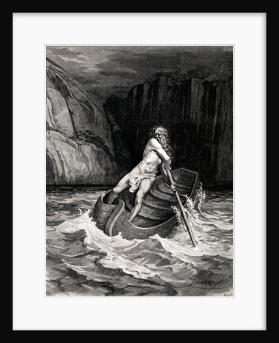 Arrival of Charon by Gustave Dore