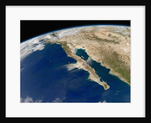 Satellite View of Baja California and the Pacific coast of Mexico by Anonymous
