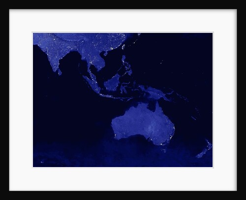 Night time satellite view of Australasia by Anonymous