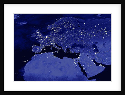 Night time satellite view of Europe by Anonymous