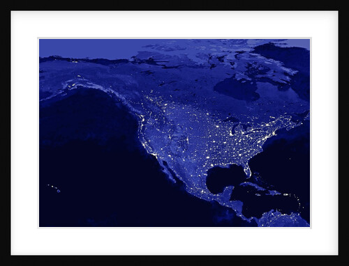 Night time satellite view of the United States and North America by Anonymous