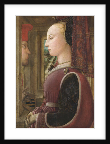 Portrait of a Woman with a Man at a Casement by Fra Filippo Lippi