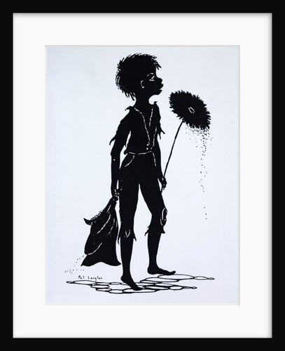 Silhouette of a Victorian child chimney sweep by Anonymous