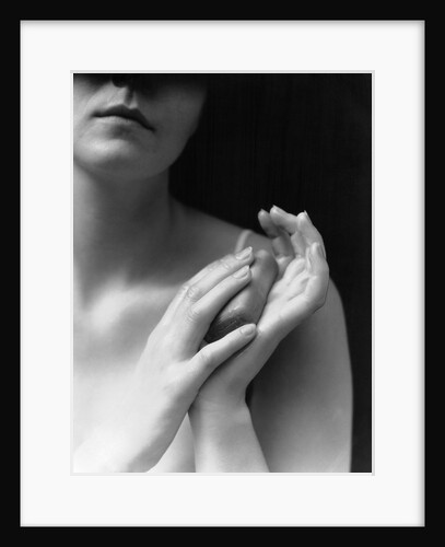 1930s female holding bar soap washing hands by Anonymous