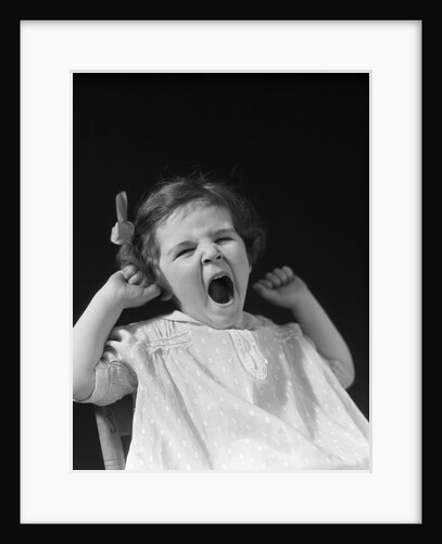 1930s little girl yawning by Anonymous
