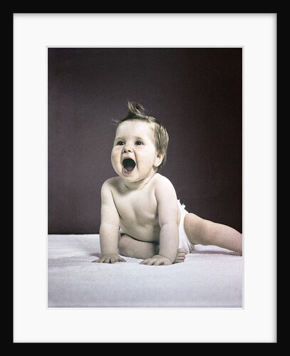 1940s 1950s laughing happy baby by Anonymous