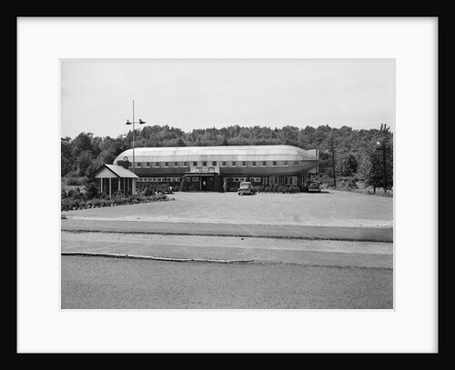 1930s roadside zeppelin shaped diner by Anonymous