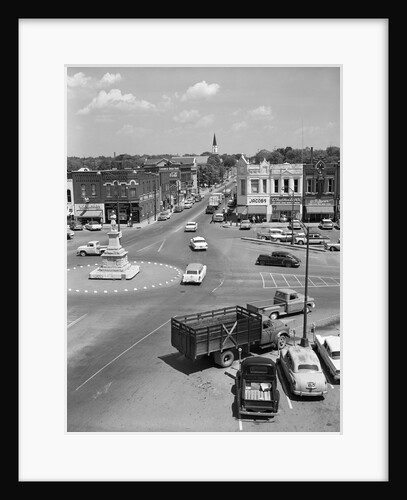 1950s main street of small town america town square lebanon tennessee by Anonymous