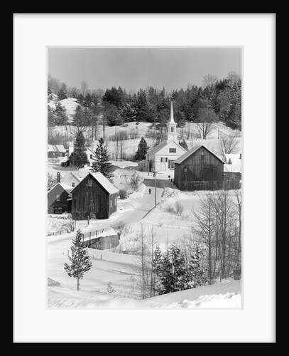 1970s winter scenic of waits river junction vermont by Anonymous
