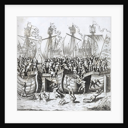 The sea fight off La Rochelle. by Anonymous
