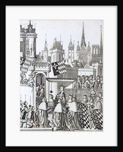 Isabella of Bavaria, Wife of Charles, King of France, entering Paris with great ceremony. by Anonymous