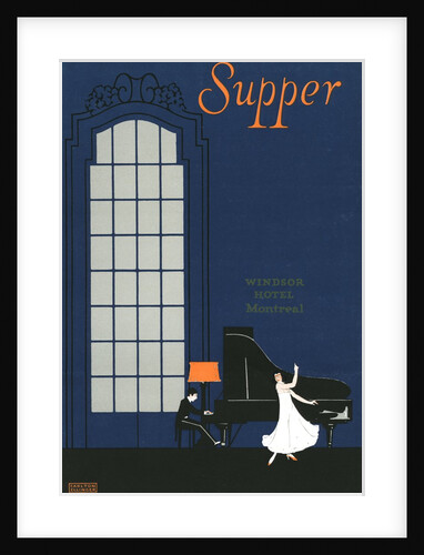 Vintage menu from the Windsor Hotel in Montreal by Anonymous