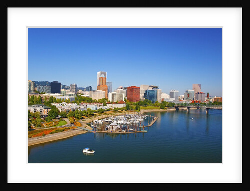 Portland waterfront and Willamette River, Portland Oregon by Anonymous