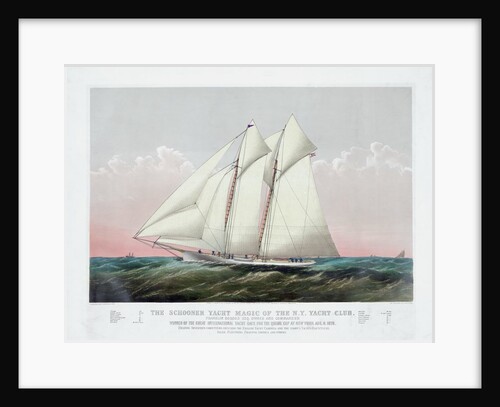 The Schooner Yacht Magic of the New York Yacht Club by Currier & Ives