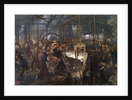 Iron Rolling Mill (Modern Cyclopes) by Adolph Menzel