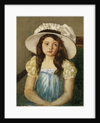 Francoise Wearing a Big White Hat by Mary Cassatt