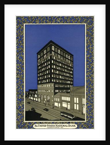 Night View of the United States National Bank by Anonymous