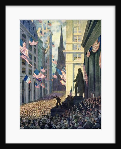 Douglas Fairbanks Speaking at Wall Street for the Liberty Loan of 1918 by Anonymous