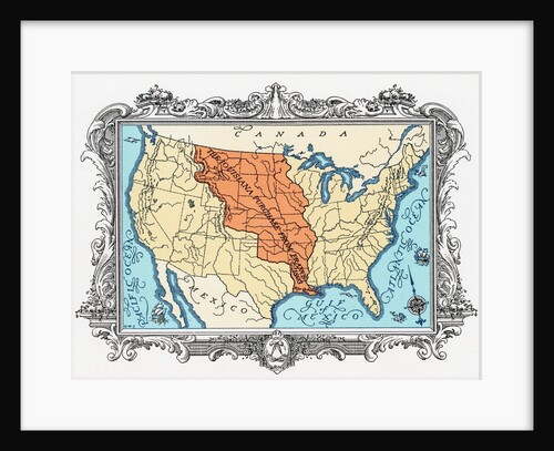 Map of the Louisiana Purchase from France in 1803 by Anonymous
