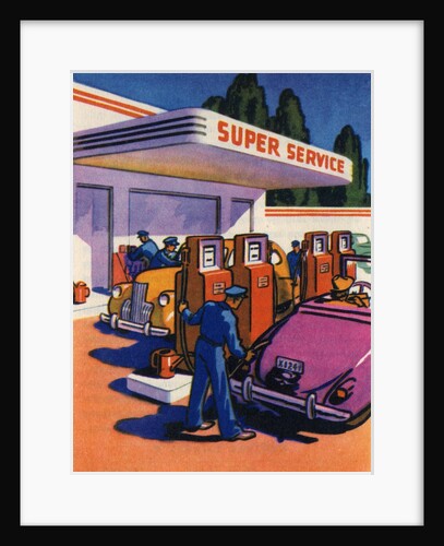 Oil Series: Full-Service Gas Station by Anonymous
