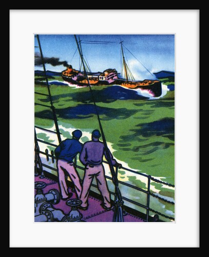 Oil Series: Oil Tanker at Sea by Anonymous